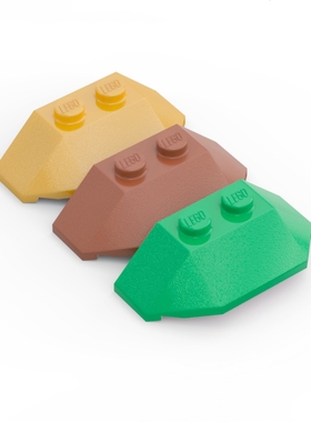 LEGO乐高 47759 2x4斜面楔形件 珍珠金6357783 红棕4626666 绿色