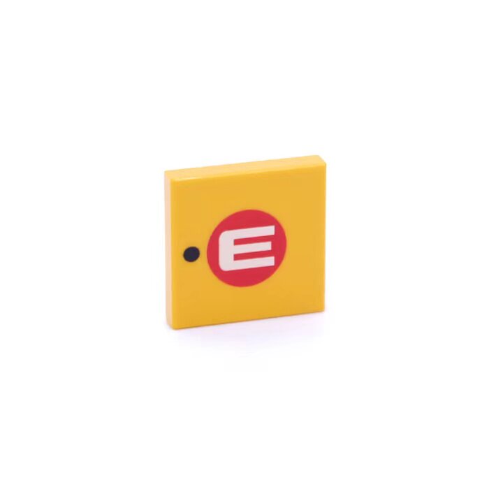 乐高LEGO 中黄色 3068bpb0683 2X2字母E印刷件柜员机标识老酒馆