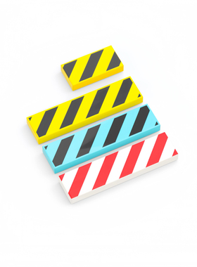 乐高LEGO 3069pb1035 2431p52 2431p02警示牌 路障 印刷光面板