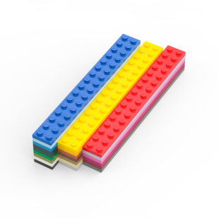 乐高LEGO 4282 2x16 基础板 黑白 浅灰 深灰 蓝 红黄 深米 红棕