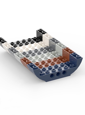 LEGO乐高 11301 28919 2x8x2带栓孔 拱形 黑色6554739
