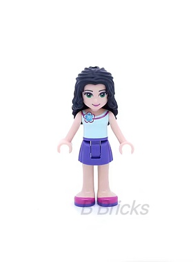 乐高LEGO 女孩系列人仔 frnd108艾玛 水绿色上衣 深紫色裙子41098
