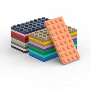 基础板 4x8 黑白色深灰浅灰米深米红棕深紫深湖蓝 3035 乐高LEGO