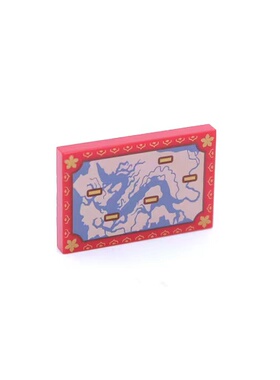 乐高LEGO 红色2x3印刷光面板 寻龙地图 26603pb144 6317283 43181