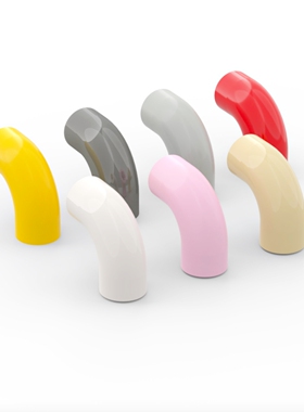 乐高LEGO 25214 1x1 弯管连接件 红色 黄色 白色 米 灰 浅银 亮粉