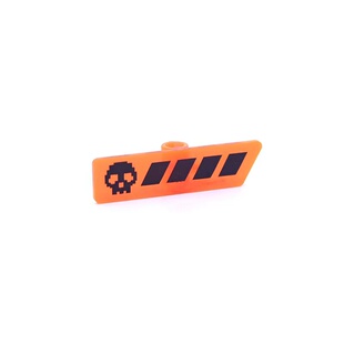 LEGO乐高 透明橙色65191 6287611幻影忍者人仔 血条 骷髅标记牌