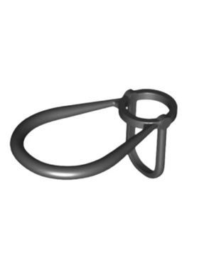 乐高LEGO 零配件 黑色 98087 4599734 动物配件 缰绳