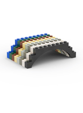 乐高LEGO 6108 14707 18838 30938 1x12x3拱形砖 白浅灰红棕米