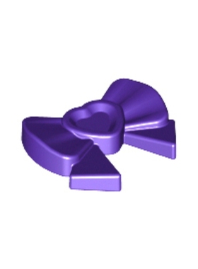 乐高LEGO 深紫色 11618 6174789 头帽饰 蝴蝶结 人仔配件