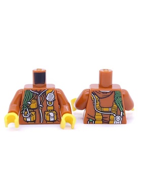 乐高 LEGO 人仔身体 深橙色 野外探险服 露营马甲外套973pb2756c0