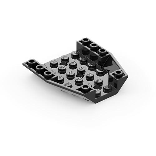 EGO乐高 29115 6×6 反向楔形斜面砖 黑色6195436