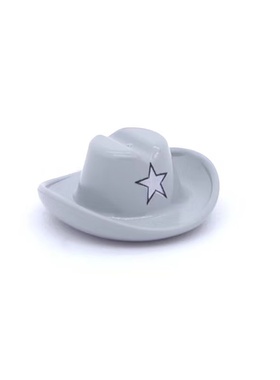 乐高LEGO人仔 零件 西部警察 牛仔帽 3629px2 老版浅灰 星星图案