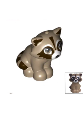 乐高LEGO 动物 深米色 78743pr0001小熊猫 浣熊 狸猫 41681 41679