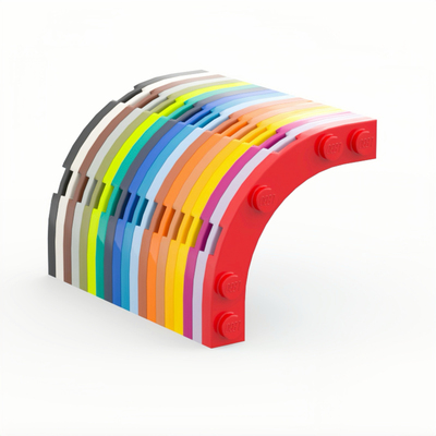 乐高LEGO800155x5弧形圆角板