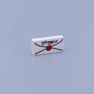 乐高LEGO 白色 3069bpx40 83608 4119410 1x2 信封 信件 印刷光面