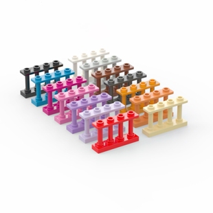 乐高LEGO 15332  1x4x2 栅栏围护栏 黑白棕珍珠金浅灰红