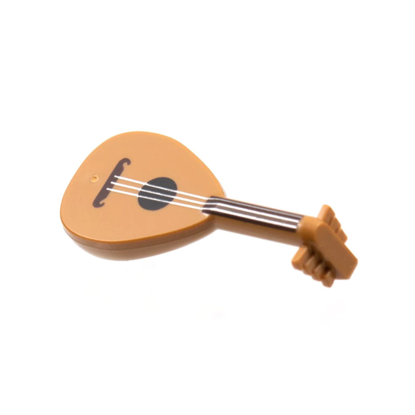 LEGO乐高 中肉色 鲁特琴 琉特琴 琵琶乐器 80503pb02 人仔手持