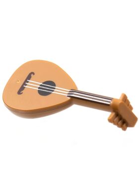 LEGO乐高 中肉色 鲁特琴 琉特琴 琵琶乐器 80503pb02 人仔手持