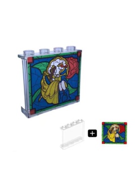 乐高LEGO 美女与野兽琉璃窗花贴纸4215 4594686 26855 6153246
