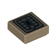 LEGO乐高 深米色 3070bpb090 6139583 1x1星战喷气背包模式印刷件