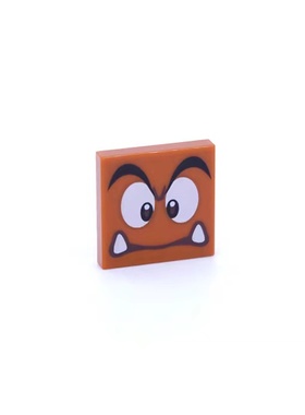 乐高LEGO零件3068bpb1374玛丽mar0022愤怒脸2x2印刷件71360