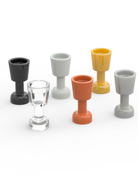 乐高LEGO 深橙色 2343 6269高脚酒杯 黑色浅灰浅银透明珍珠金色