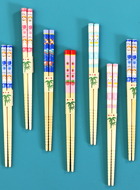 日本进口ISHIDA石田宝宝儿童筷子天然竹卡通筷子练习筷环保宝宝筷