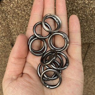 弹簧扣加粗开口圈钥匙扣配件弹簧圈环书包包包锁匙扣DIY挂件材料
