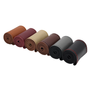 汽车方向盘套真皮手缝把套防滑耐磨哈飞赛马透气不打滑汽车把套