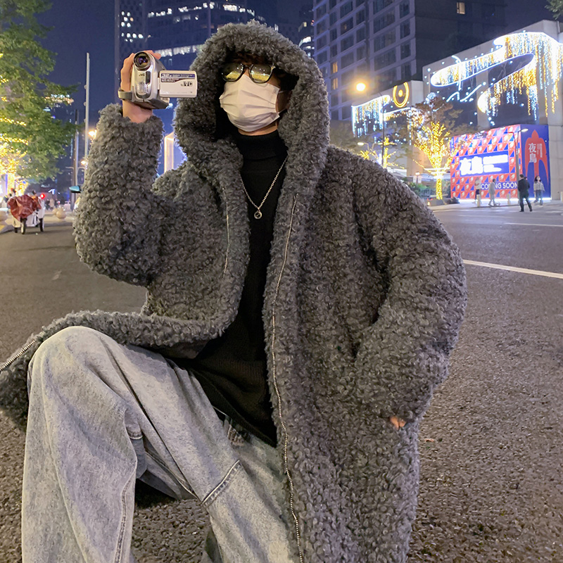 DY20特批P120现货重磅加绒加厚毛绒外套潮男毛毛棉服羊羔绒衣服，男装棉衣，星座1115（原A403）