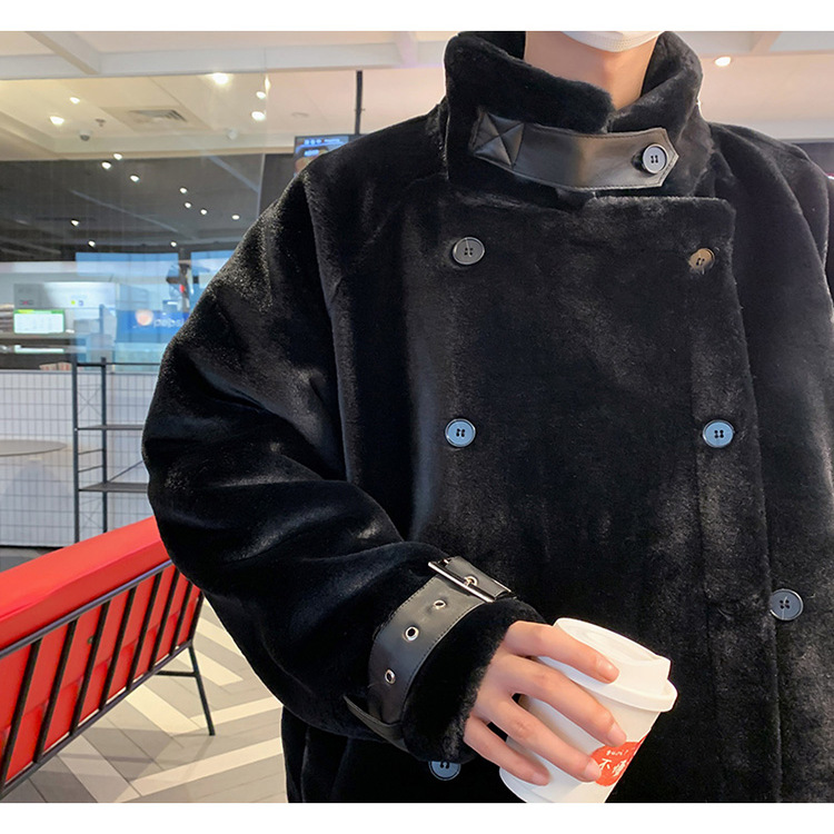 DY27P130现货羊羔毛外套男女同款情侣装皮毛一体仿皮草保暖棉服，男装棉衣，星座1115（原A403）