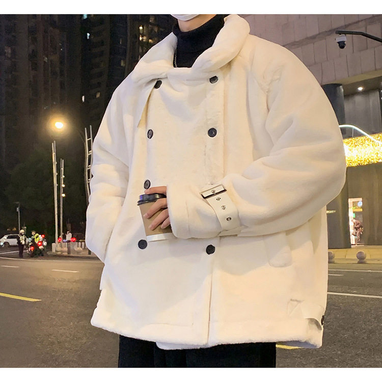 DY27P130现货羊羔毛外套男女同款情侣装皮毛一体仿皮草保暖棉服,男装棉衣,星座1115（原A403）