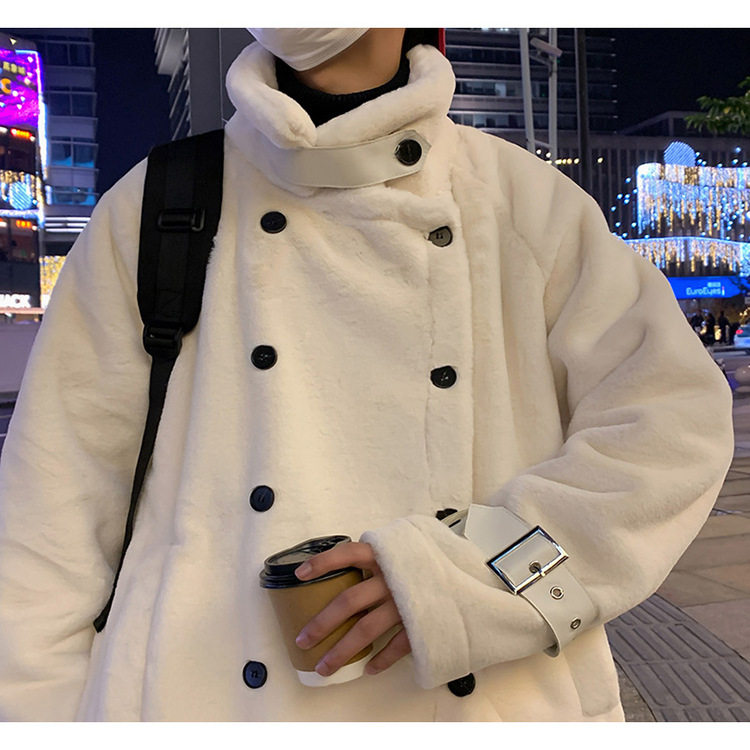 DY27P130大货仿皮草外套男女同款羊羔毛棉服毛绒上衣中长款大衣,男装棉衣,星座1115（原A403）