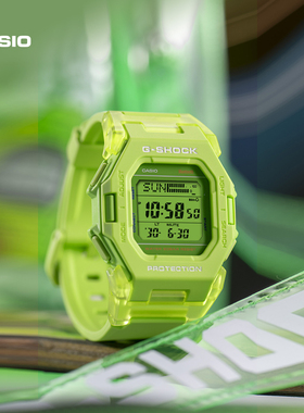 明星同款卡西欧旗舰店GD-B500蓝牙计步小方块学生手表男士 GSHOCK