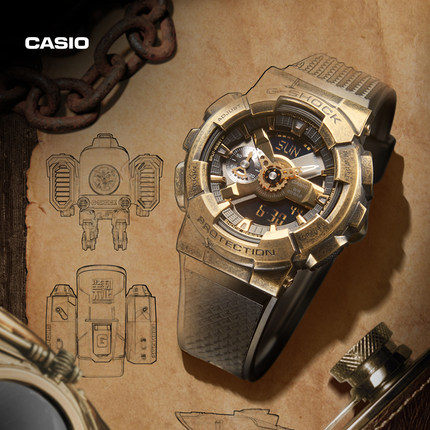 casio旗舰店GM-110时间战士运动手表防水官方正品G-SHOCK