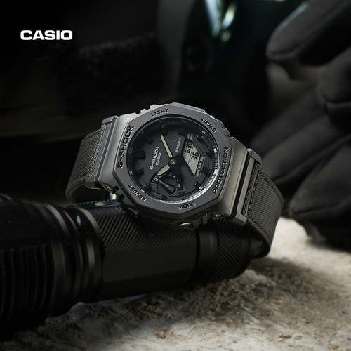 卡西欧环保尼龙表带运动手表