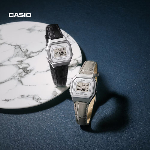 卡西欧官方旗舰店LA680WEL复古方形数显小方块手表男女CASIO
