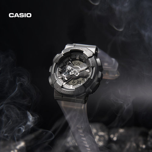 卡西欧午夜迷雾金属表圈运动手表