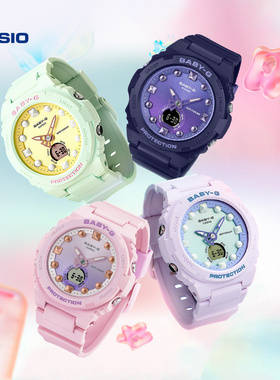 【新年礼物】卡西欧旗舰店BGA-320少女彩盘手表女BABY-G 官方正品