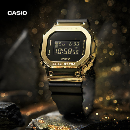 卡西欧明星同款新黑金潮流手表