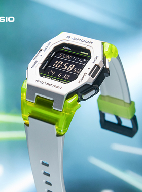 卡西欧官方旗舰店GD-B500MW蓝牙计步小方块防震运动手表男G-SHOCK