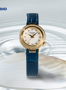 卡西欧旗舰店SHE-4565圆舞曲复古优雅百搭手表女卡官方正品 SHEEN