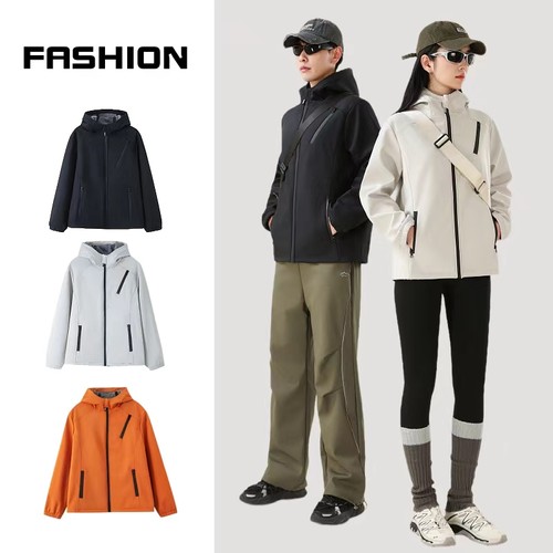 全压胶加绒超强防风防水 专业级户外秋冬男女士暖壳衣冲锋衣G1009