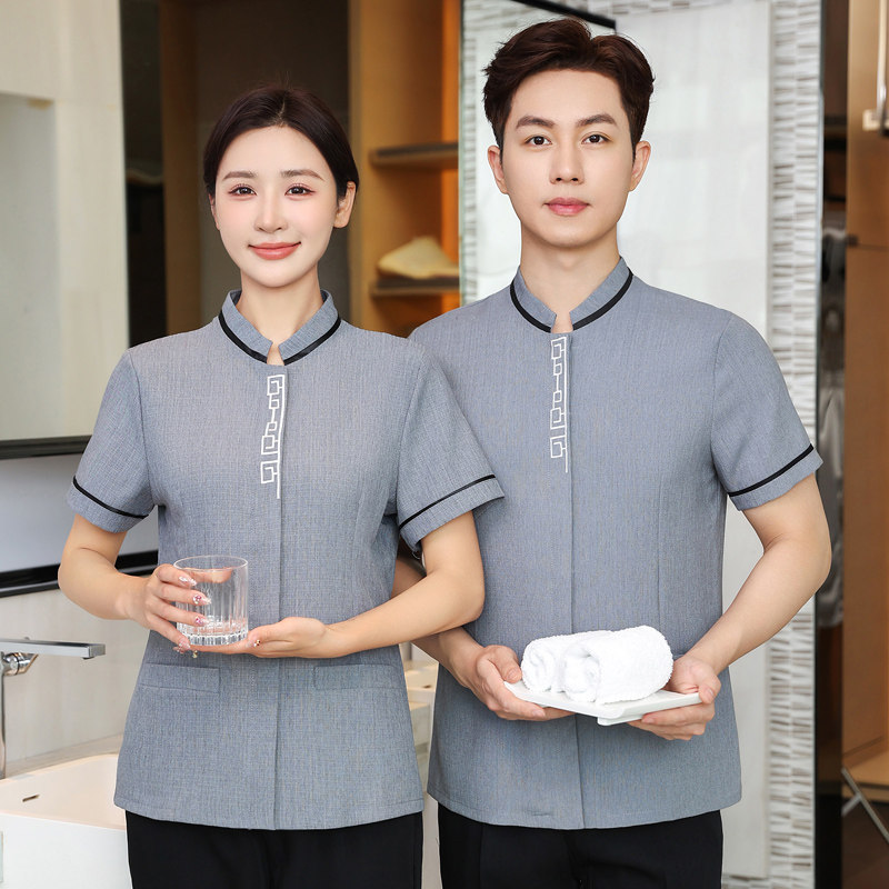 酒店服务员工作服酒店餐厅阿姨保洁装宾馆客房夏物业清洁ktv足疗