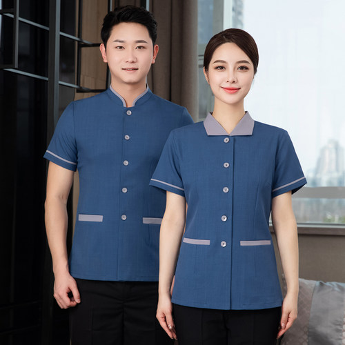 酒店客房保洁工作服夏半定制店名
