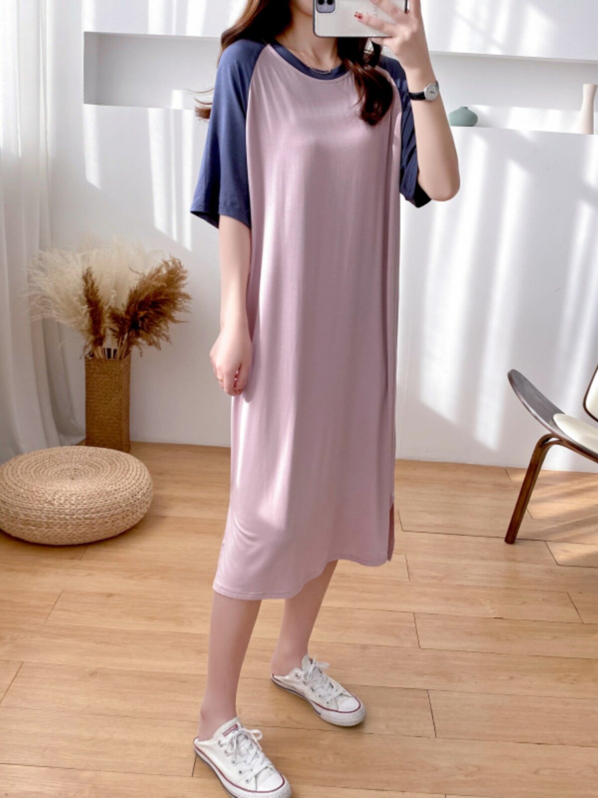 간호 잠옷 여름 모달 산후 감금 의류 간호 잠옷 간호 의류 반팔 출산 복장 긴