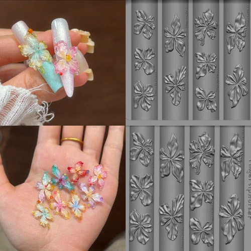 FingertipWorker立体冰花美甲模