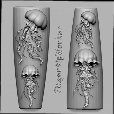 【FingertipWorker】小众深海水母模具百搭超好看