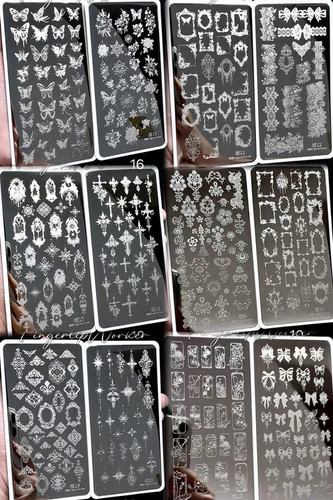 【印花板】FingertipWorker小众精致美甲相框巴洛克蝴蝶结蝴蝶