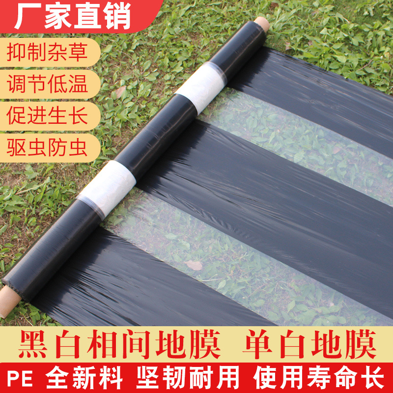 黑白相间保温除草蔬菜塑料薄膜